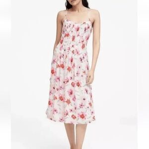 Banana Republic Floral Midi Dress sz 10